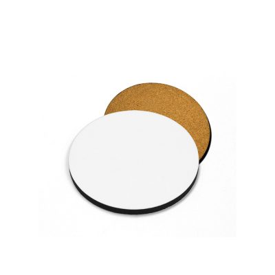 Sous-verre rond à sublimation avec liège