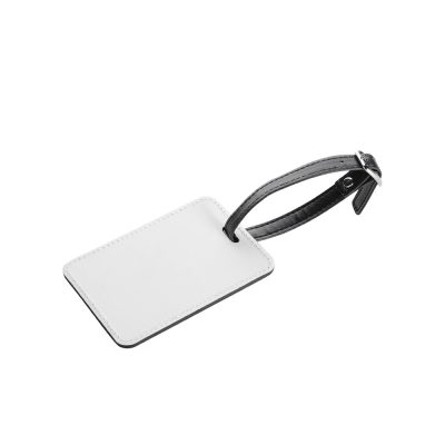 Étiquette de bagage en cuir PU double face