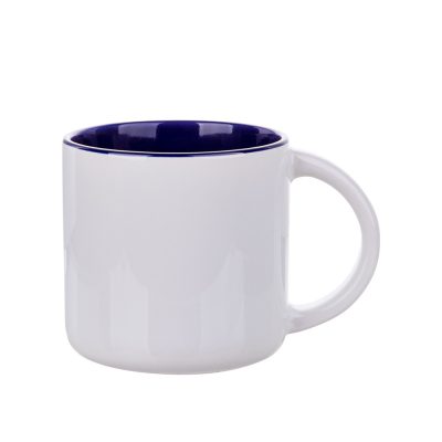 Tasse bicolore de 14 oz (bleu foncé)