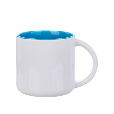 Tasse bicolore de 14 oz (bleu clair)