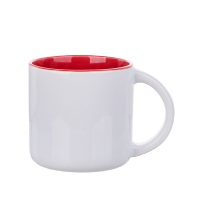 Tasse bicolore de 14 oz (rouge)