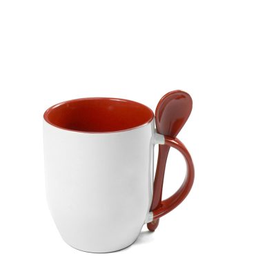 Tasse cuillère à sublimation couleur 11oz-rouge