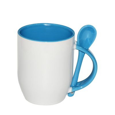 Tasse cuillère à sublimation couleur 11oz, bleu clair
