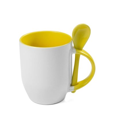 Tasse cuillère à sublimation couleur 11oz-jaune