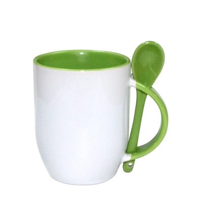 Tasse cuillère à sublimation couleur 11oz-Vert clair