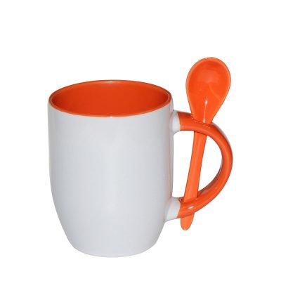Tasse cuillère à sublimation couleur 11oz-Orange