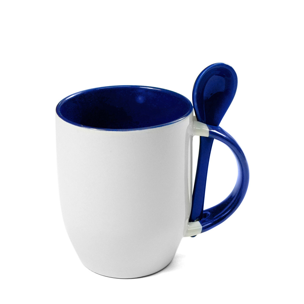 Tasse cuillère à sublimation couleur 11oz-bleu