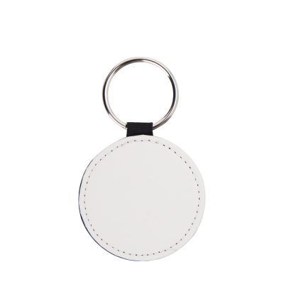 Porte-clés en cuir PU (rond)