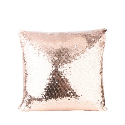 Housse de coussin à paillettes (Champagne avec blanc) Housse de coussin à paillettes (Champagne avec blanc)