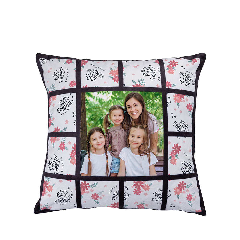 Housse de coussin en peluche à 13 panneaux par sublimation (40*40cm/15.75"x15.75")