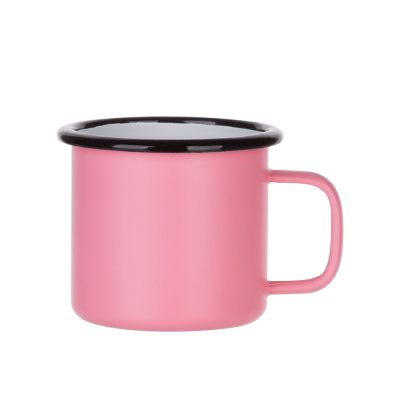 Tasse en émail de 12 oz/360 ml (rose mat)