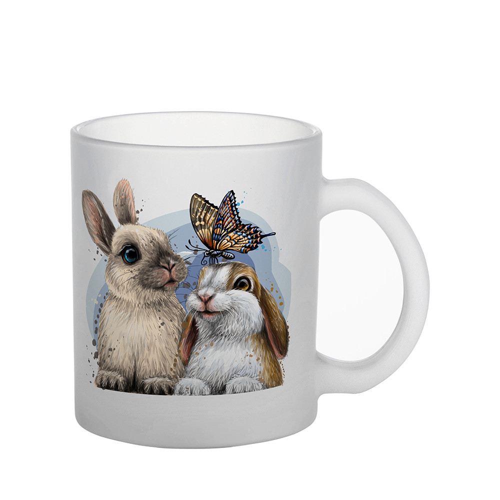 Tasses en verre (givrées)