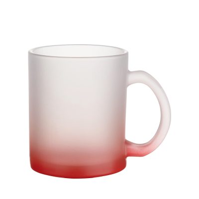 Tasses en verre 11oz dégradé rouge