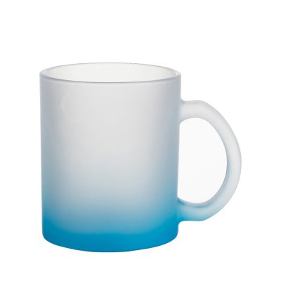 Tasses en verre 11oz dégradé bleu clair