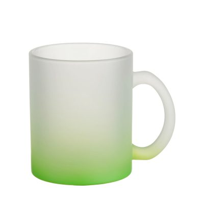 Tasses en verre 11oz dégradé vert