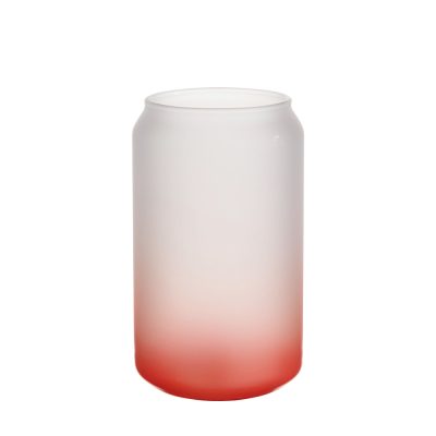 Tasses en verre de 13 oz/400 ml, rouge dégradé