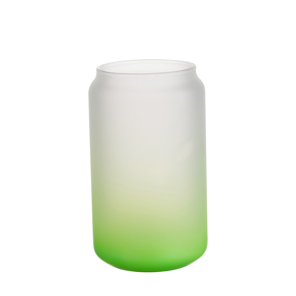 Tasses en verre de 13 oz/400 ml, vert dégradé