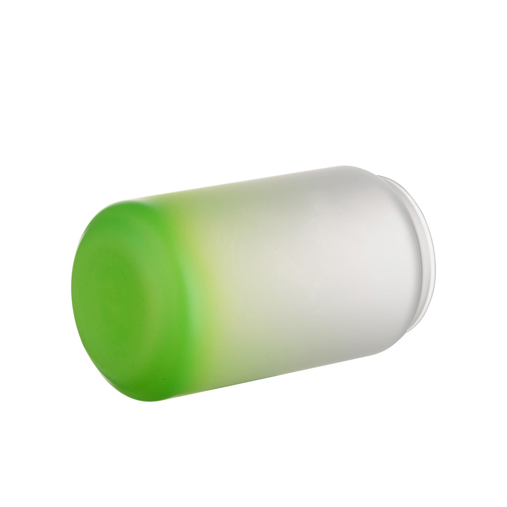 Tasses en verre de 13 oz/400 ml, vert dégradé