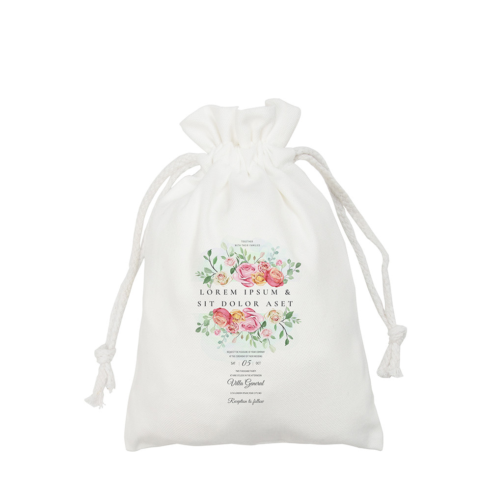 Sac à cordon en toile (16*23 cm)