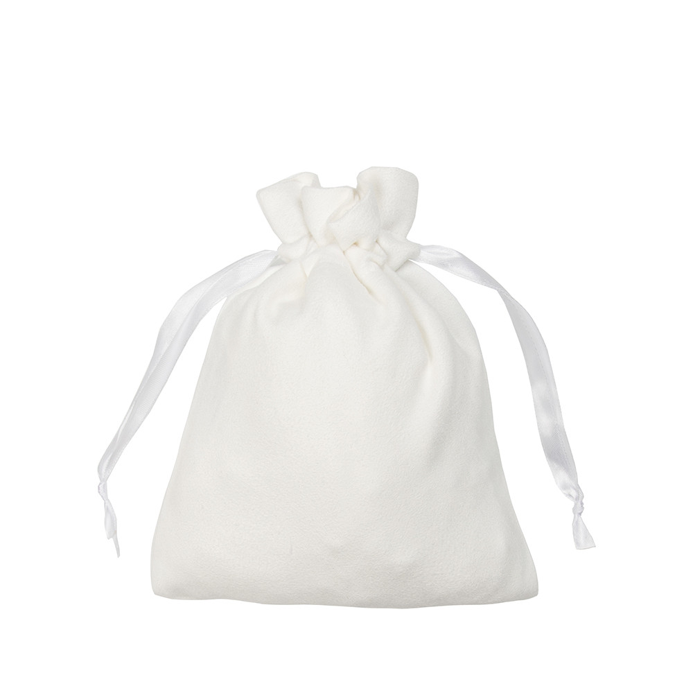 Sac à cordon en peluche double face (15*19 cm)