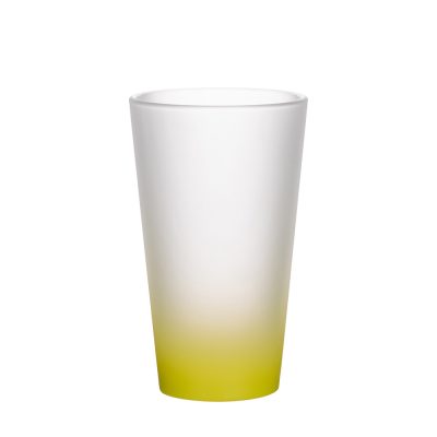 Tasse en verre de 17 oz (dégradé de couleur jaune citron)
