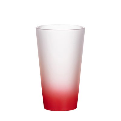 Tasse en verre de 17 oz (dégradé de couleur rouge)