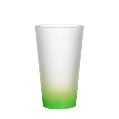 Tasse en verre de 17 oz (dégradé de couleur vert)