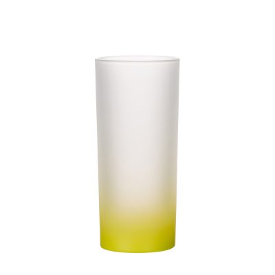 Tasse en verre de 10 oz (dégradé de couleur jaune citron)