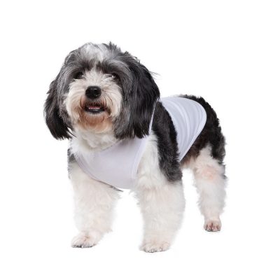 T-shirt débardeur pour chien à sublimation M (blanc)