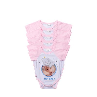 Combinaison bébé manches courtes Raglan XL (rose, 12-18 mois)