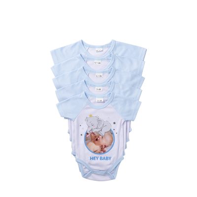 Combinaison bébé manches courtes Raglan XXL (bleu clair, 18-24 M)