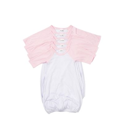 Chemise de nuit bébé manches longues Raglan XXL (rose, 18-24 M) Chemise de nuit bébé manches longues Raglan XXL (rose, 18-24 M)