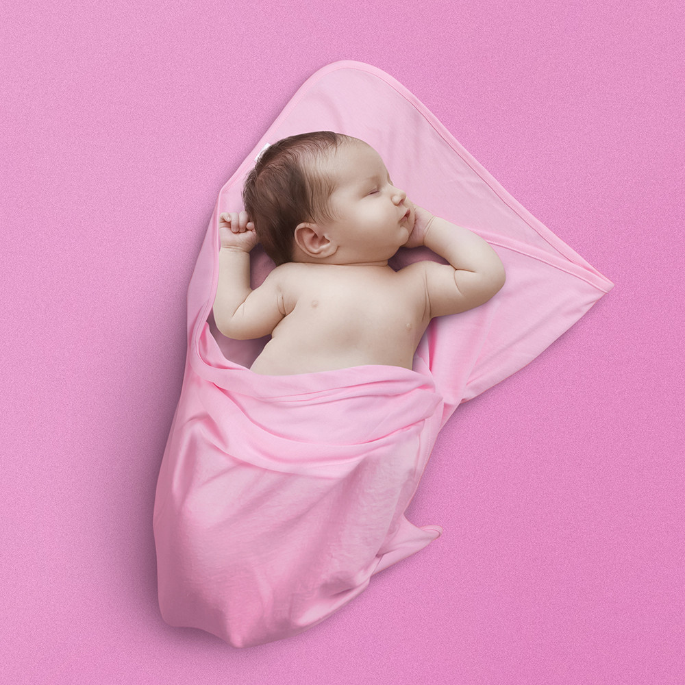 Couverture pour bébé (rose, 76 x 101 cm)