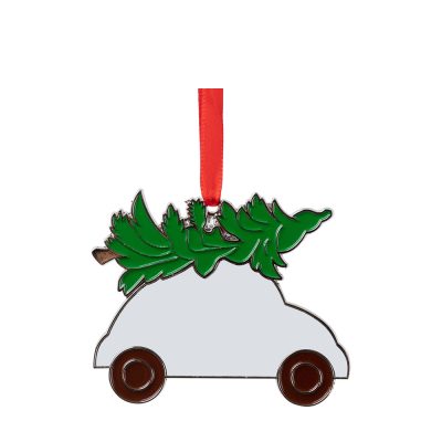 Ornement en métal de voiture de Noël de 3 po