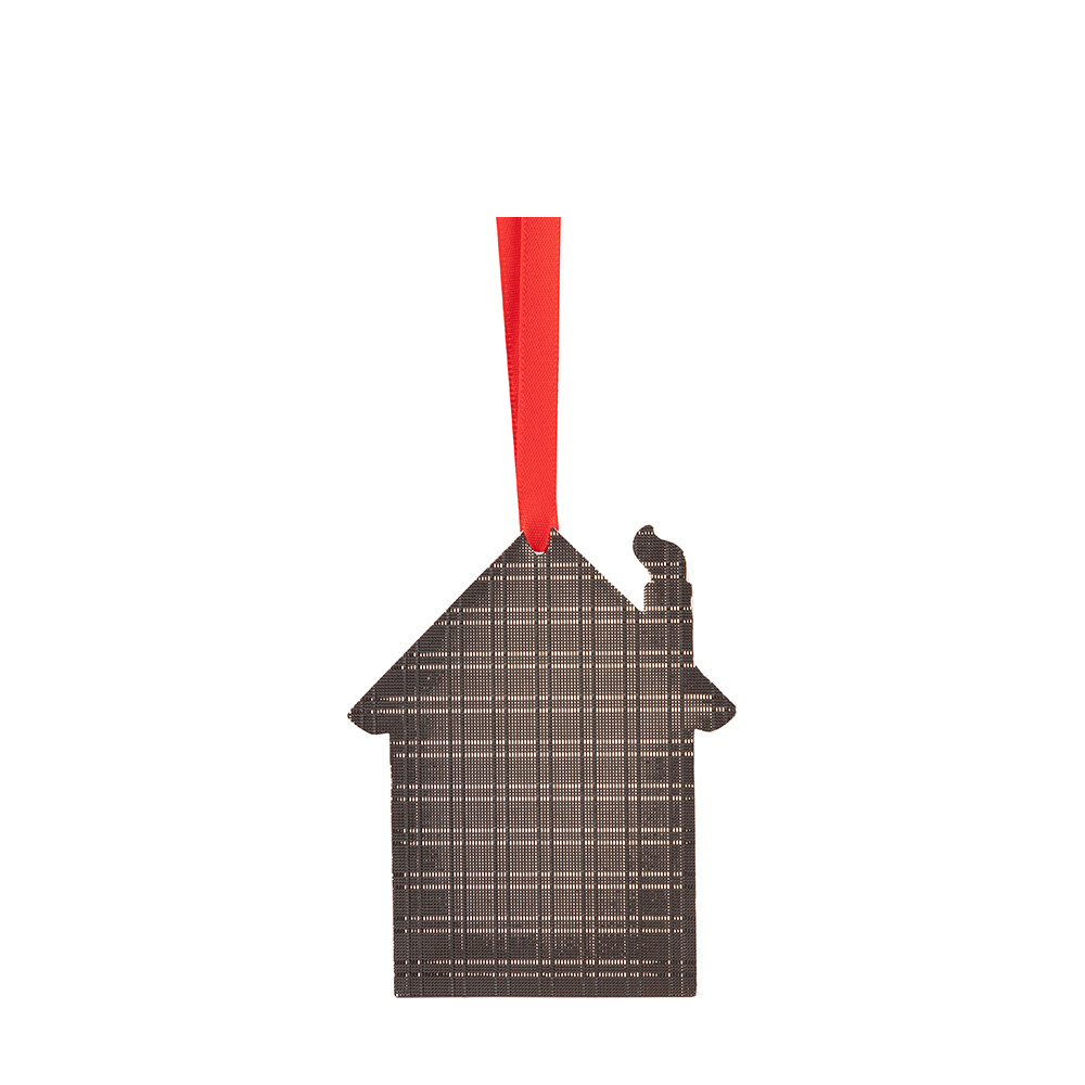 Ornement en métal maison en pain d'épice rouge de 3 po