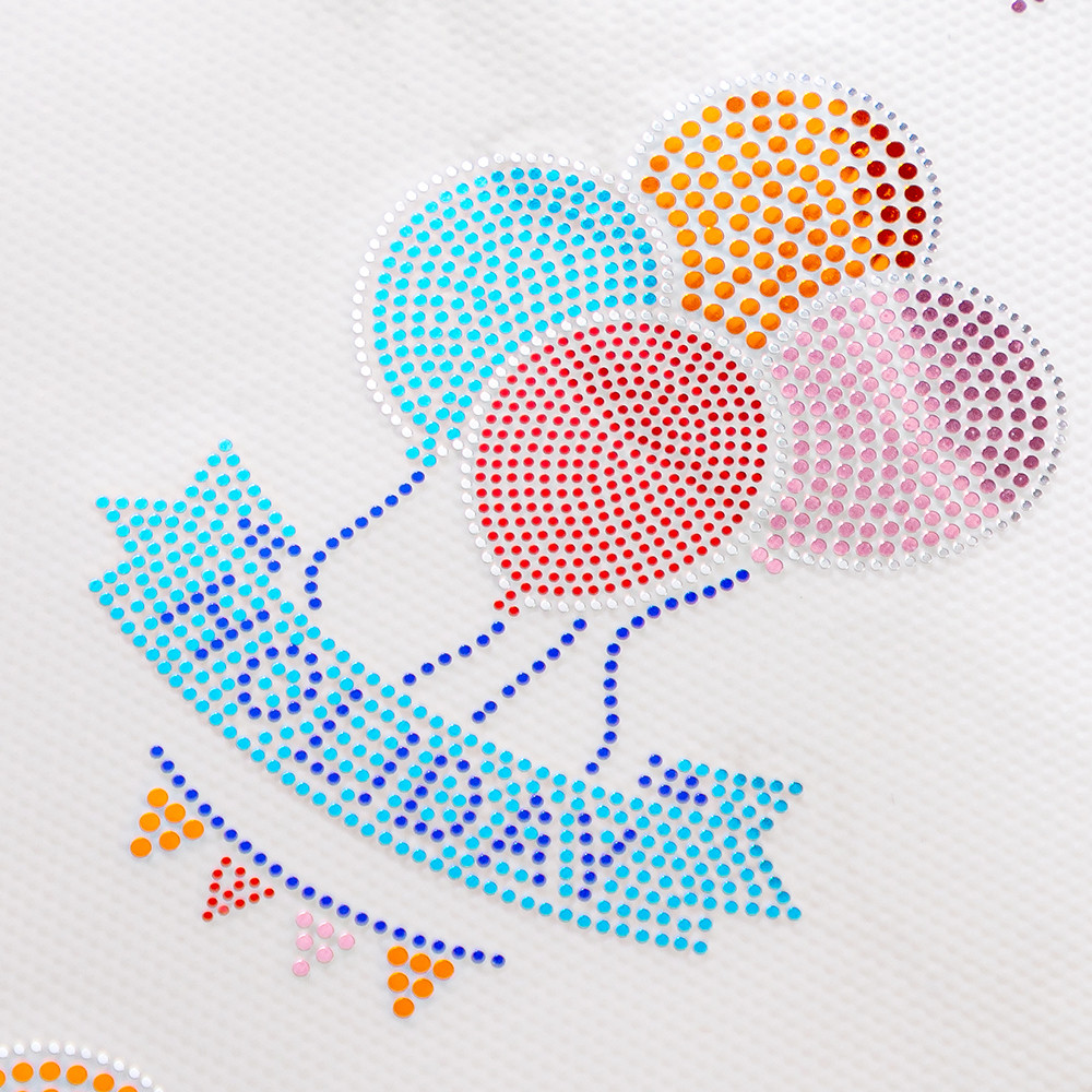 Feuille de transfert en faux strass (ballon, 6 x 8 cm) 5 feuilles/paquet