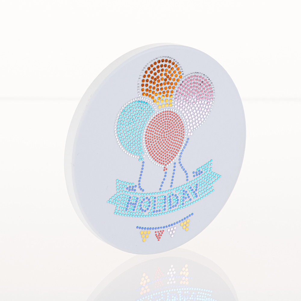 Feuille de transfert en faux strass (ballon, 6 x 8 cm) 5 feuilles/paquet