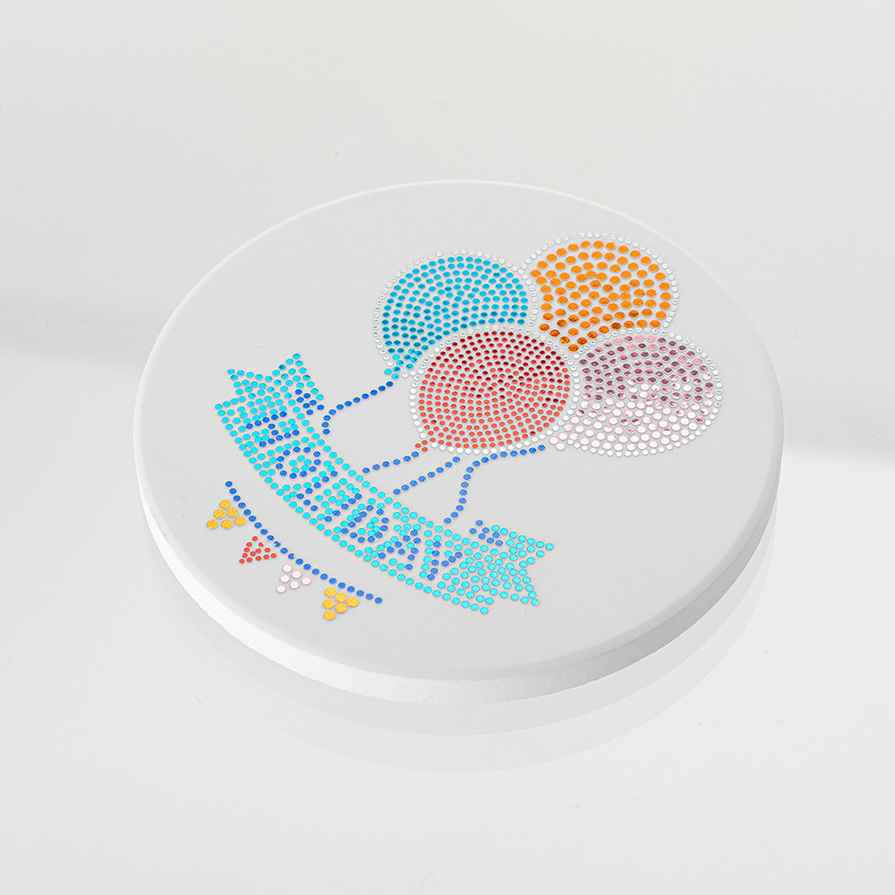 Feuille de transfert en faux strass (ballon, 6 x 8 cm) 5 feuilles/paquet