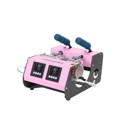 Craft Express Presse à tasses 3 en 1 à deux stations (rose vif)