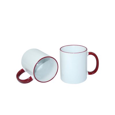Tasse à poignée à bord de 11 oz - Marron