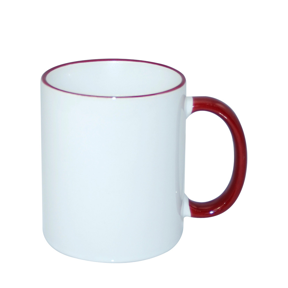 Tasse à poignée à bord de 11 oz - Marron