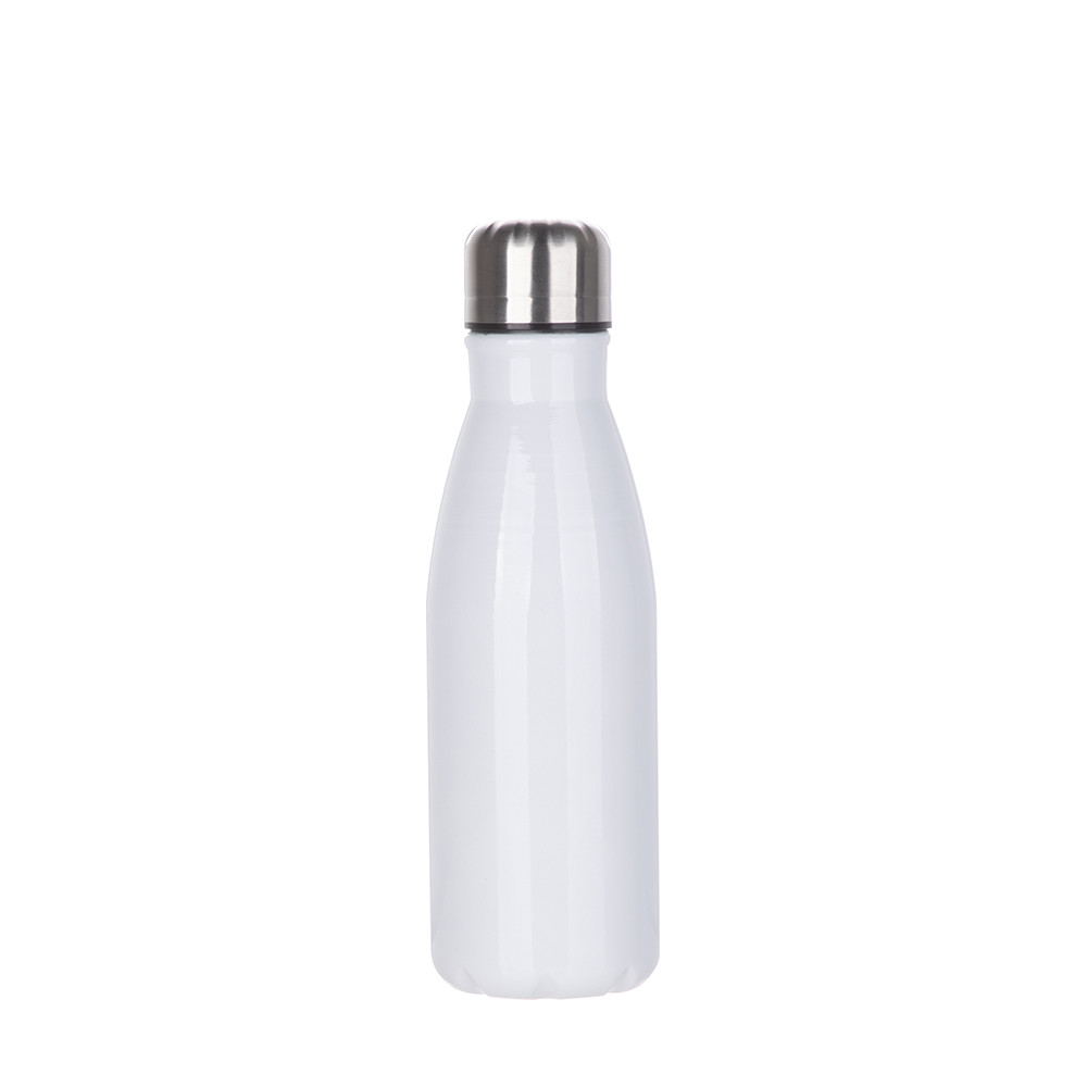 Bouteille en forme de cola en aluminium de 17 oz/500 ml (blanc)