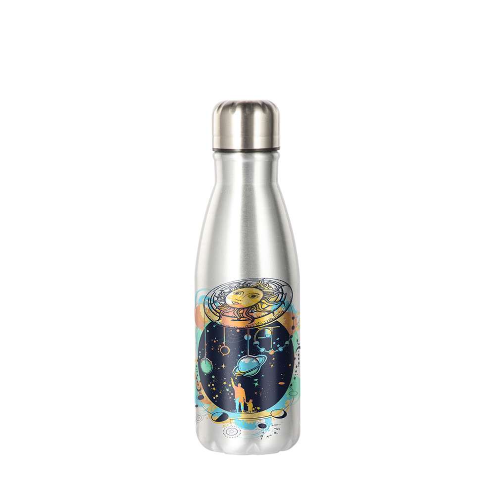 Bouteille en forme de cola en aluminium de 17 oz/500 ml (argent)