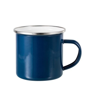 Tasse en émail coloré de 12 oz/360 ml (bleu foncé)