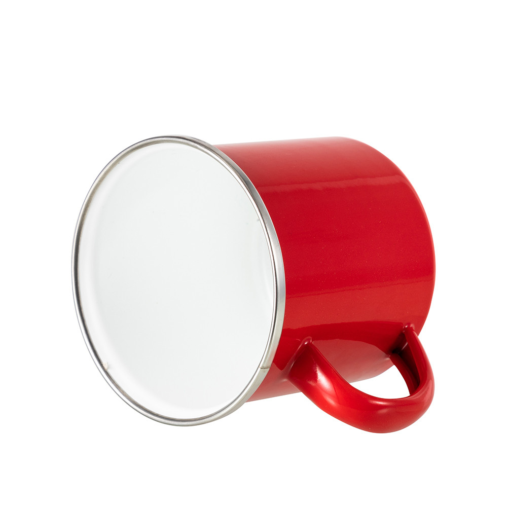 Tasse en émail coloré de 12 oz/360 ml (rouge)