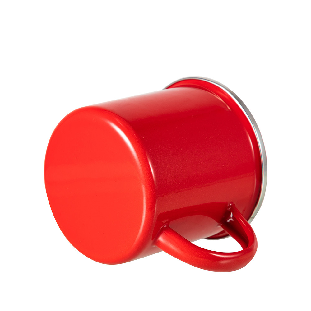 Tasse en émail coloré de 12 oz/360 ml (rouge)