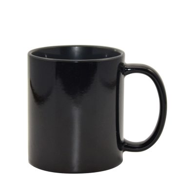 Tasse à changement de couleur noire de 11 oz (couleur intérieure) -Noir