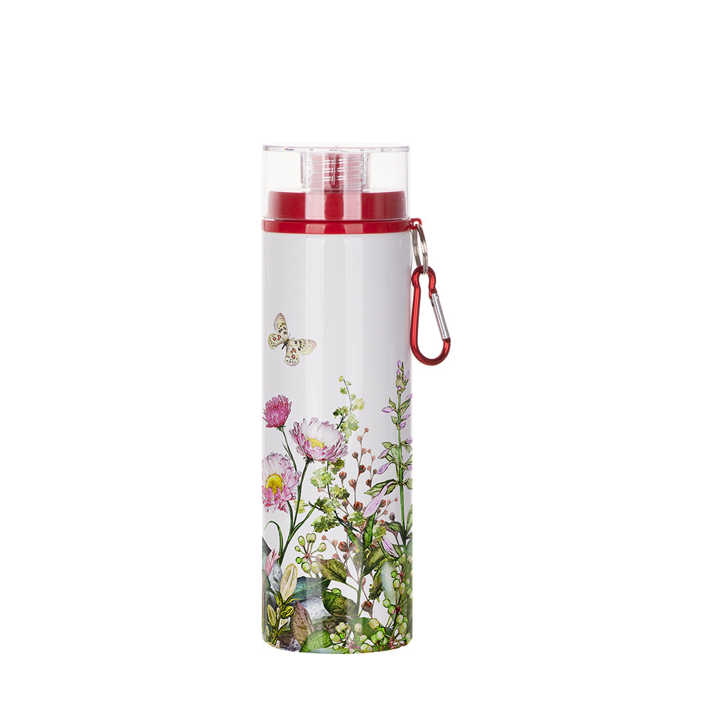 Bouteille en aluminium de 27 oz/800 ml avec couvercle rouge (blanc)