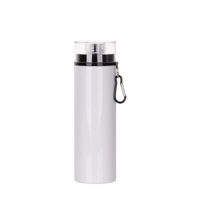 Bouteille en aluminium de 27 oz/800 ml avec couvercle noir (blanc)