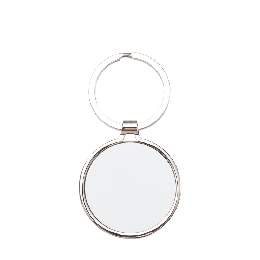Porte-clés en métal (rond, 4 x 4,5 cm)
